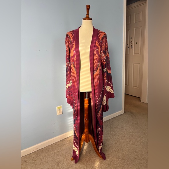 *RARE* Free People Psychedelic Kimono Sweater Coat xs/s Amazing piece!! - Picture 7 of 14